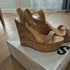 SCHUTZ Cork Wedge Sandals